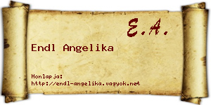 Endl Angelika névjegykártya